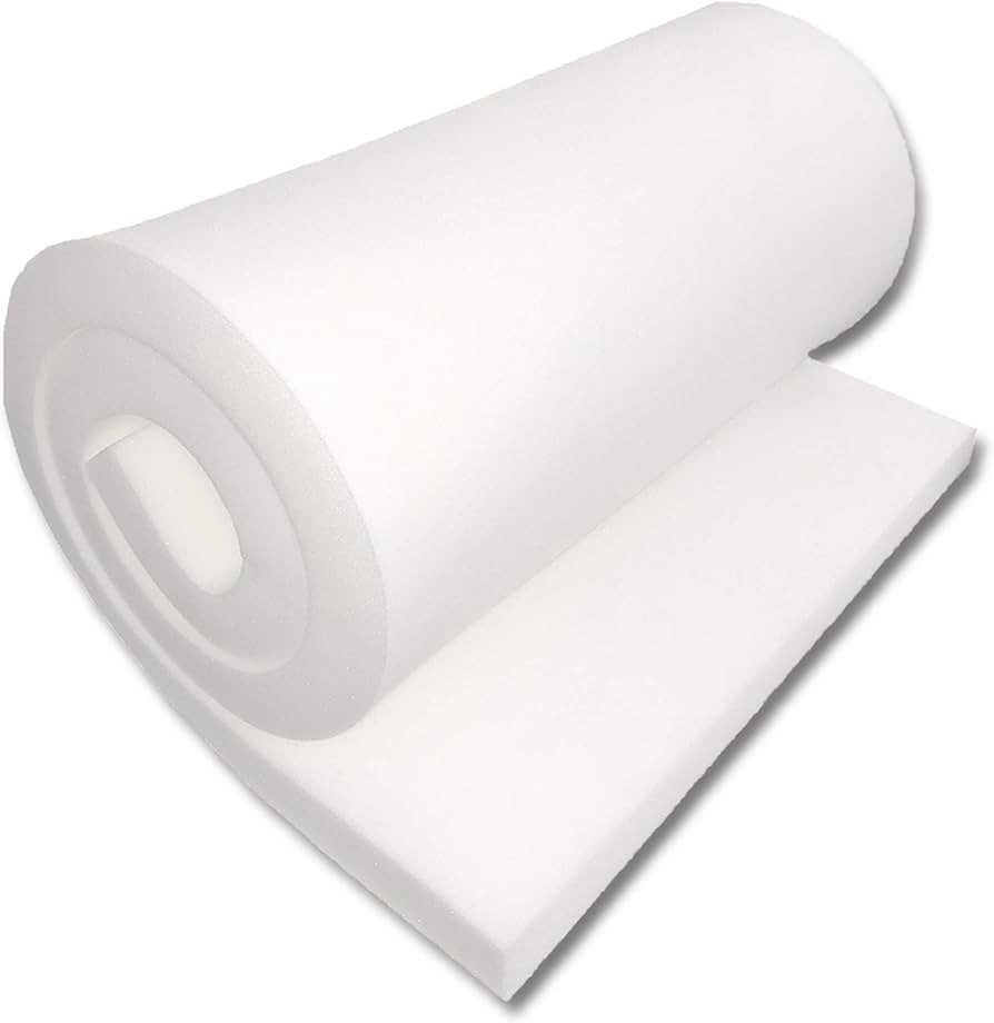 FoamTouch Upholstery Foam 2" x 24" x 72" High Density Cushion, white | Amazon (US)