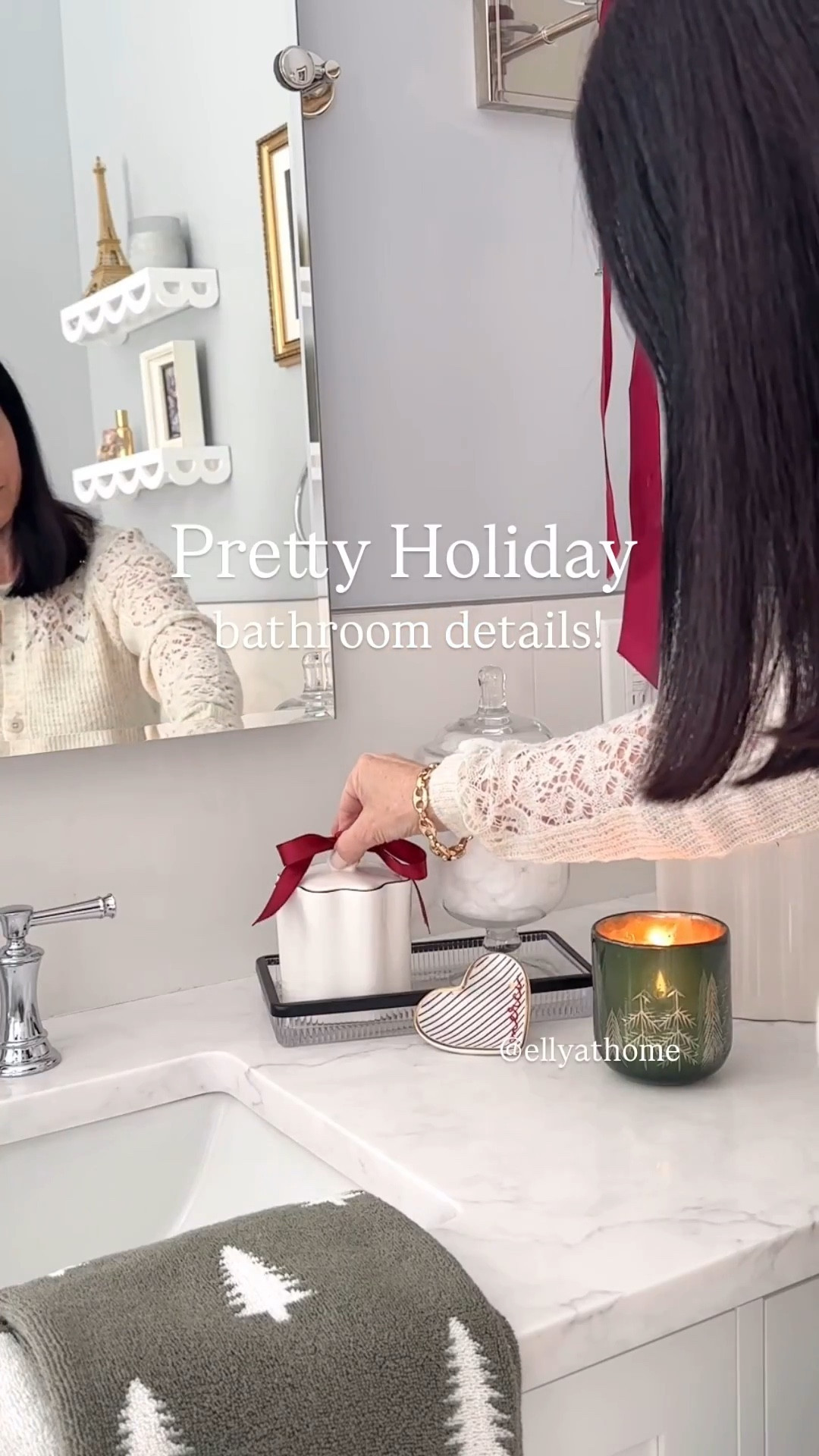 Reversible towels on sale and ship free, Holiday, Christmas primary or guest bathroom styling. bathroom accessories, vanity, sconces on sale, area rug, faucet, towel holder + more! Wayfair, Amazon, Pottery Barn, Lowe’s, Target. 

#LTKSaleAlert #LTKHome #LTKHoliday