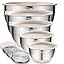 Wildone Mixing Bowls with Airtight Lids Set, 5PCS Stainless Steel Khaki Nesting Bowls for Kitchen... | Amazon (US)