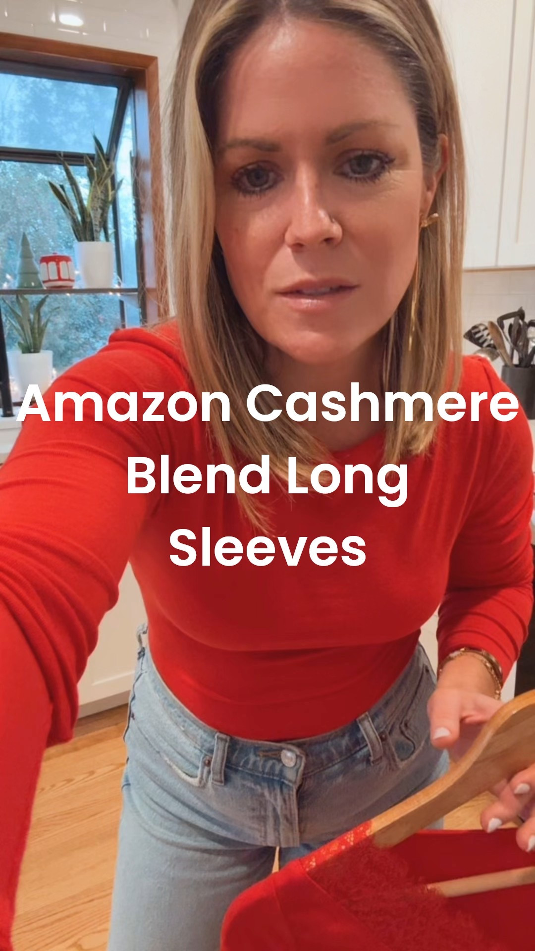 Amazon Cashmere Blend Long Sleeve Tops! Wearing a S in both. On sale under $30! Comfy, great quality, lots of color options. 

#LTKFindsUnder50 #LTKSaleAlert #LTKHoliday