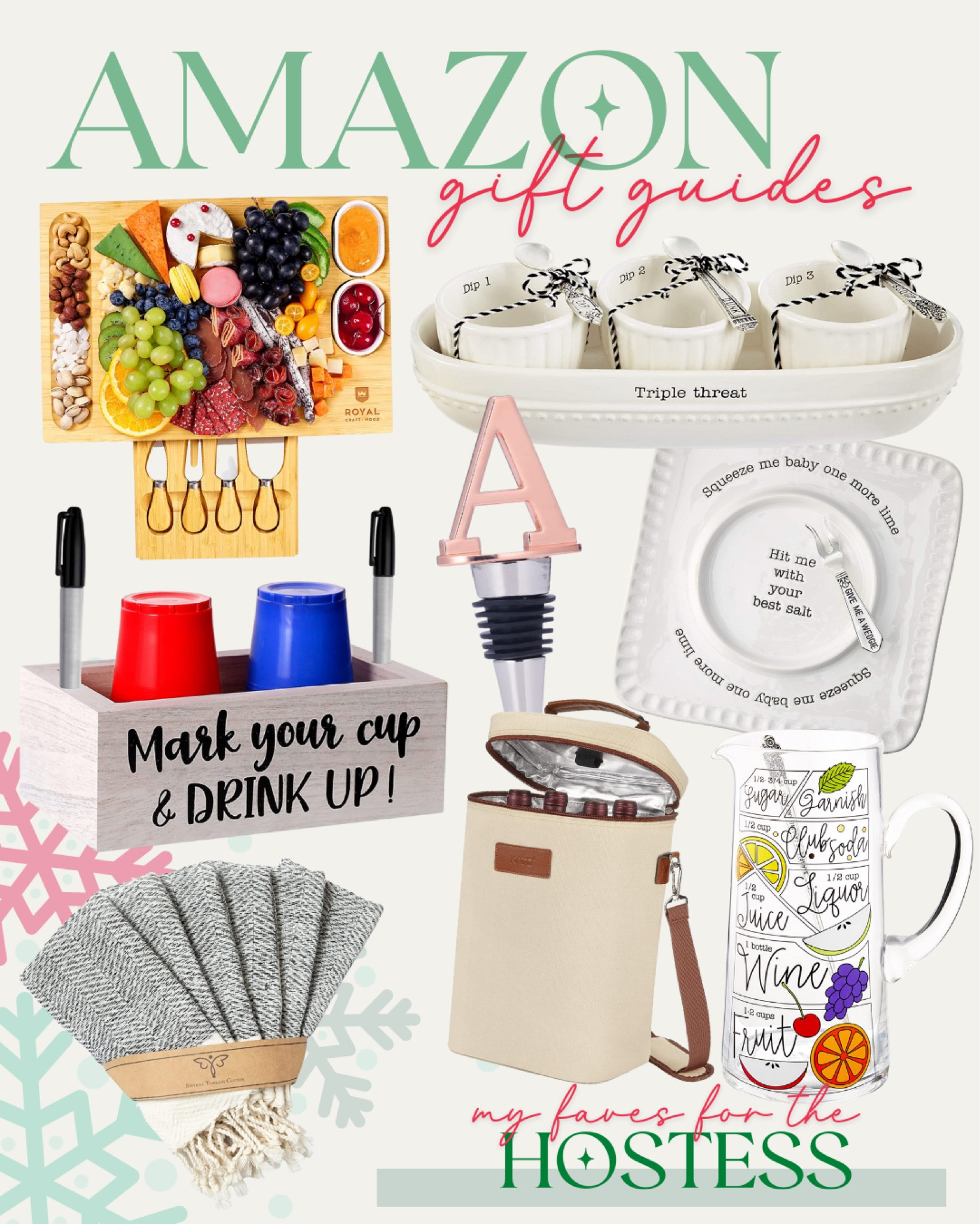 Amazon Gift Guide 
For the Hostess 

All Amazon Prime & all arrive before Christmas! 

#hostessgifts #giftsforthehost #giftsforher #kitchenessentials #hostingessentials 

#LTKhome #LTKGiftGuide #LTKSeasonal