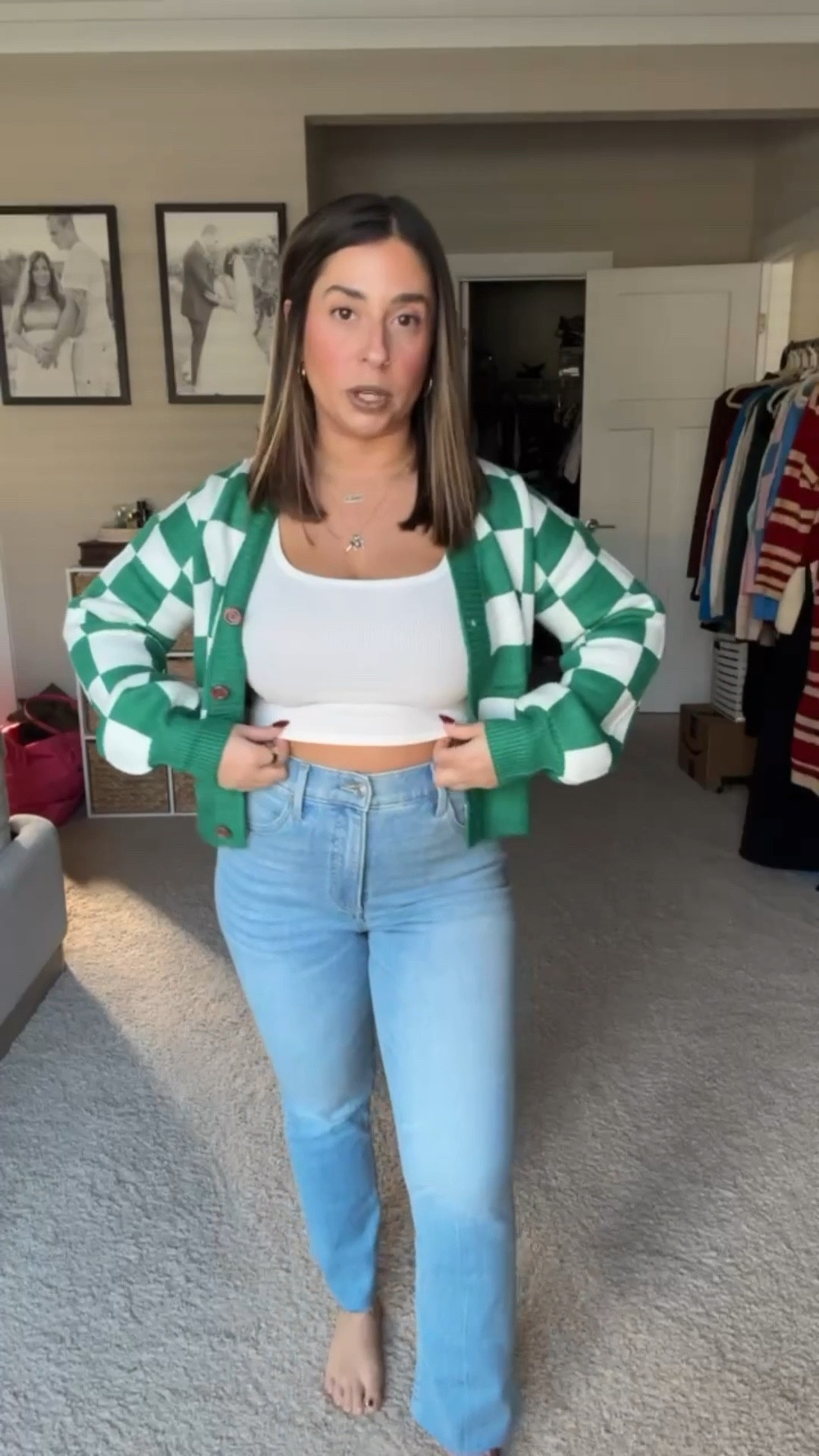 I am living my best checkered cardigan life in this gorgeous sweater! It’s definitely a true green and I absolutely love that! This hits so well on my 5’ frame and I love that I can wear it buttoned up, or as an open cardigan. 

Definitely looks and feels more expensive than it is - I may need to grab another color! 

Checkered cardigan, spring cardigan

#LTKPetite #LTKMidsize #LTKFindsUnder50