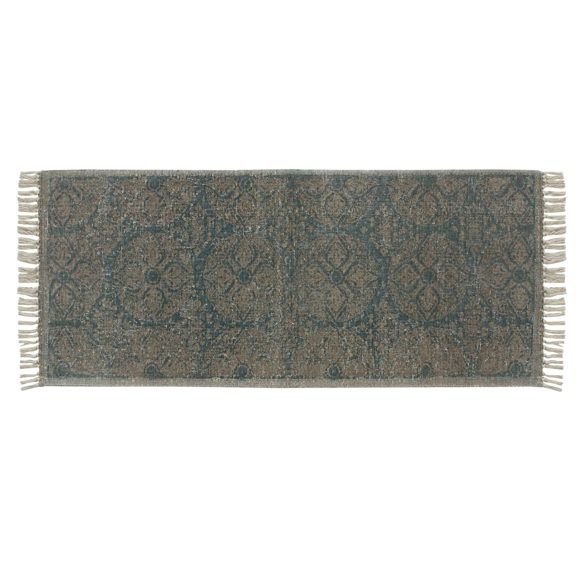Hand Tufted Boho Accent Rug with Tassels | Wayfair North America