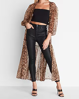 Metallic Leopard Maxi Cover Up | Express