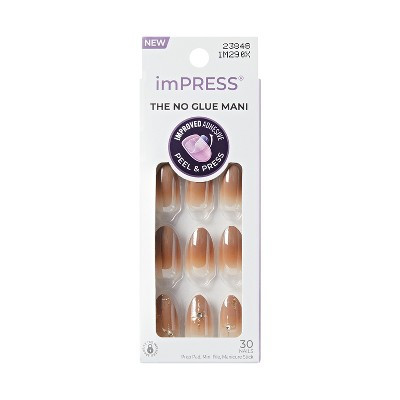 Impress Design Press-On Fake Nails - Medium Almond - Crisp - 33ct | Target