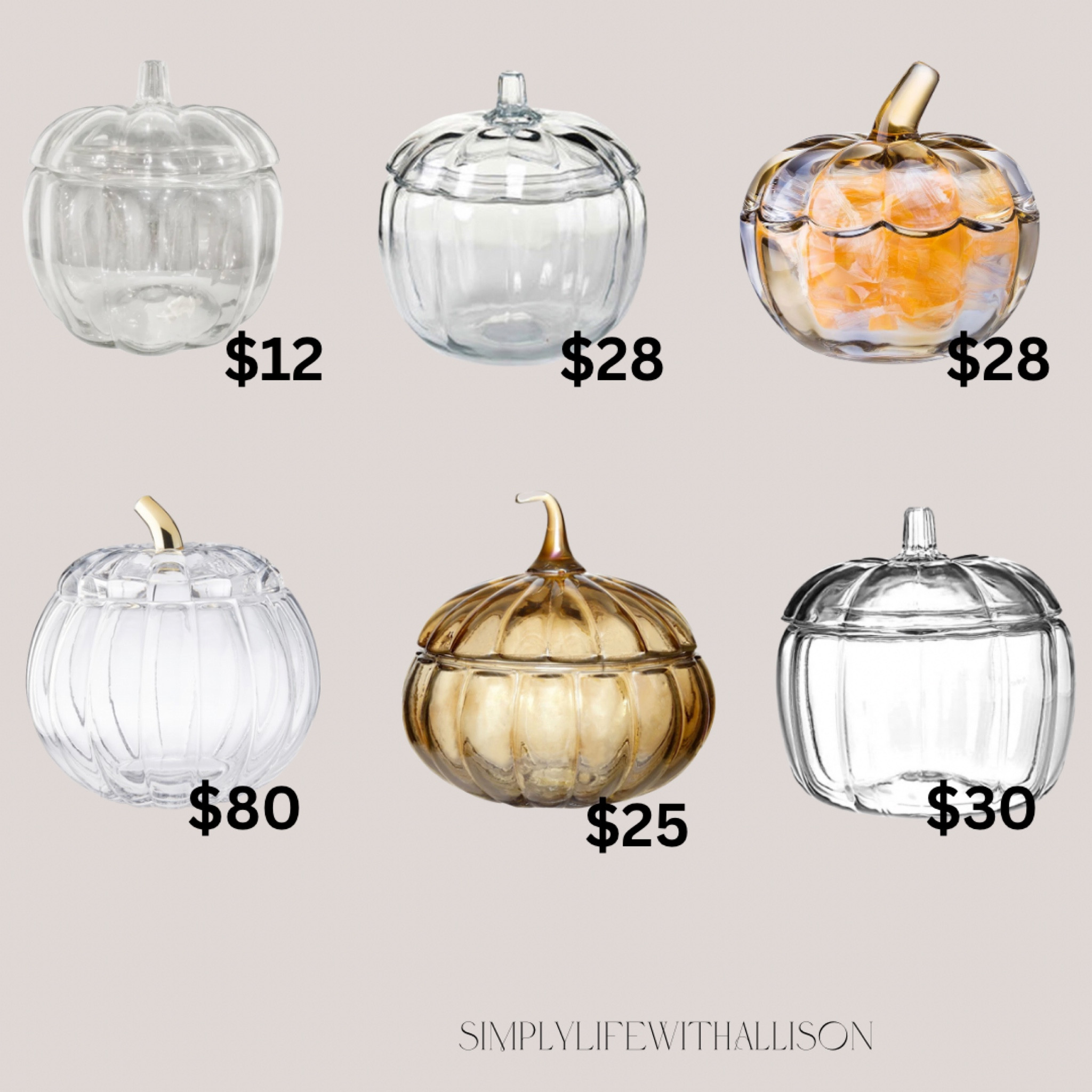 Glass pumpkins. Fall decor. 

#LTKhome #LTKSeasonal #LTKFind