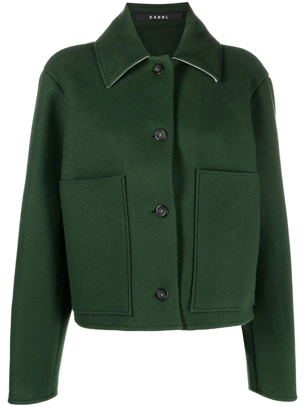 KASSL Editions Felted Pea Coat - Farfetch | Farfetch Global