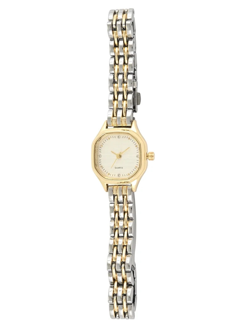 Time & Tru Ladies Two Tone Case and matching Link Bracelet | Walmart (US)