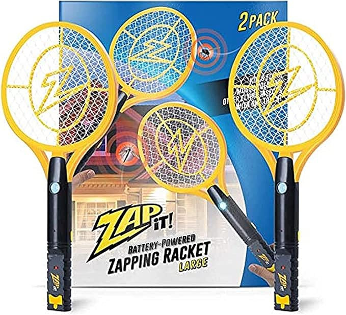 Zap It Bug Zapper Battery Powered (2xAA Included) Bug Zapper Racket, 3,500 Volt, 2 Pack | Amazon (US)