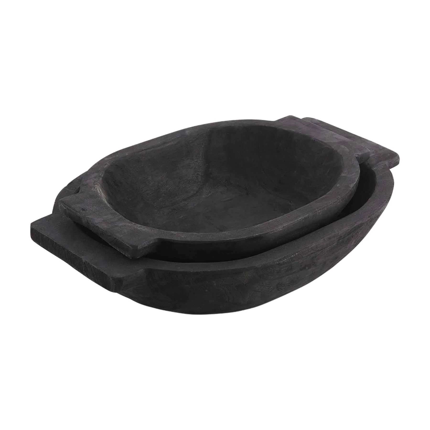 Black Oval Dough Bowl Set | Mud Pie (US)