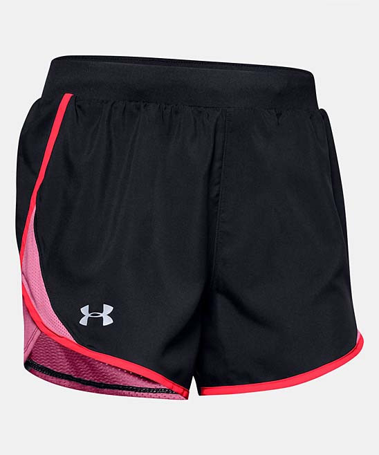 Under Armour Women's Active Shorts Black - Black & Lipstick Fly-By 2.0 Shorts - Women | Zulily