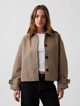Oversized Crop Trench Jacket | Gap (US)