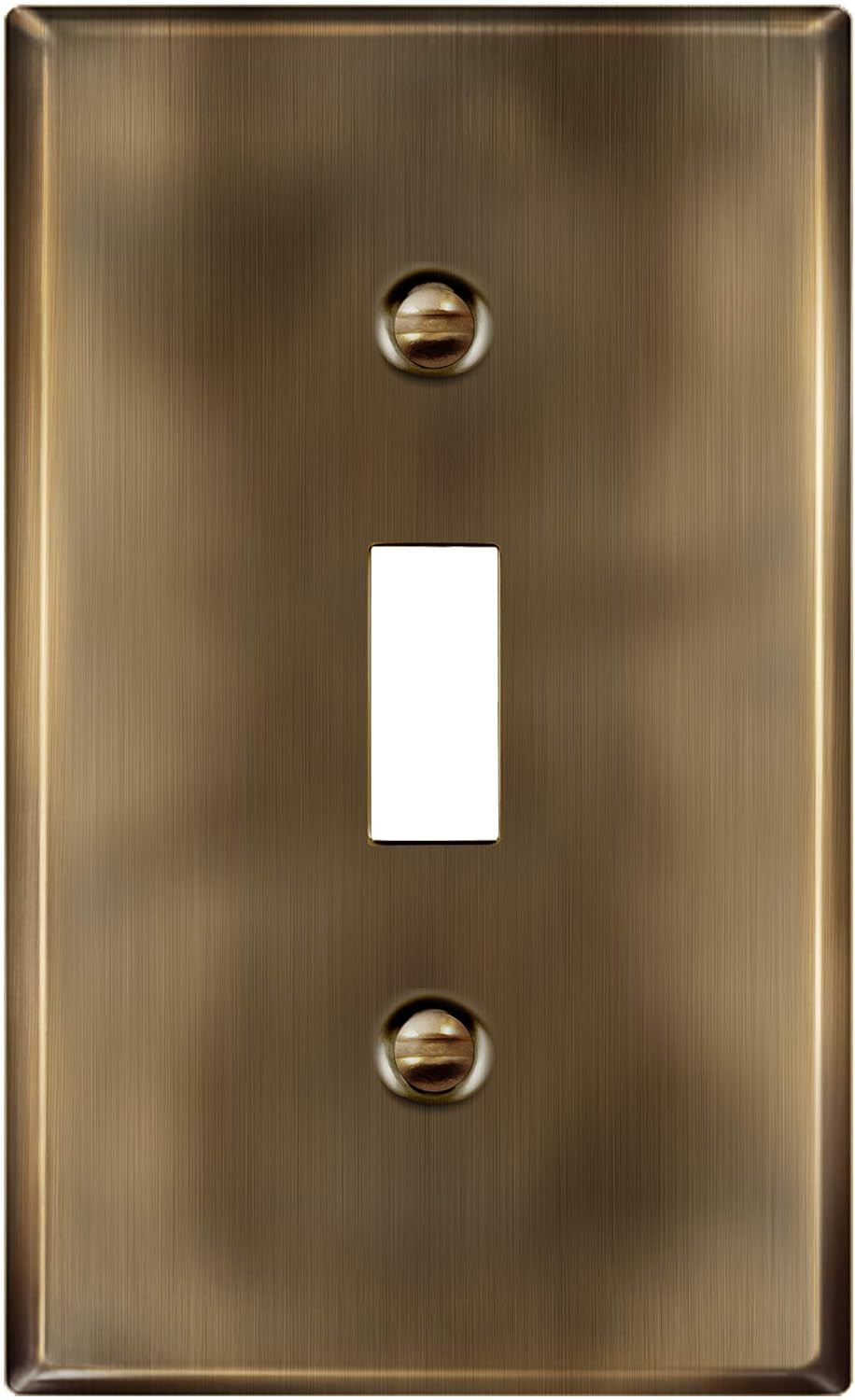 ENERLITES Toggle Light Switch Metal Wall Plate, Stainless Steel Switch Cover, Corrosion Resistant... | Amazon (US)