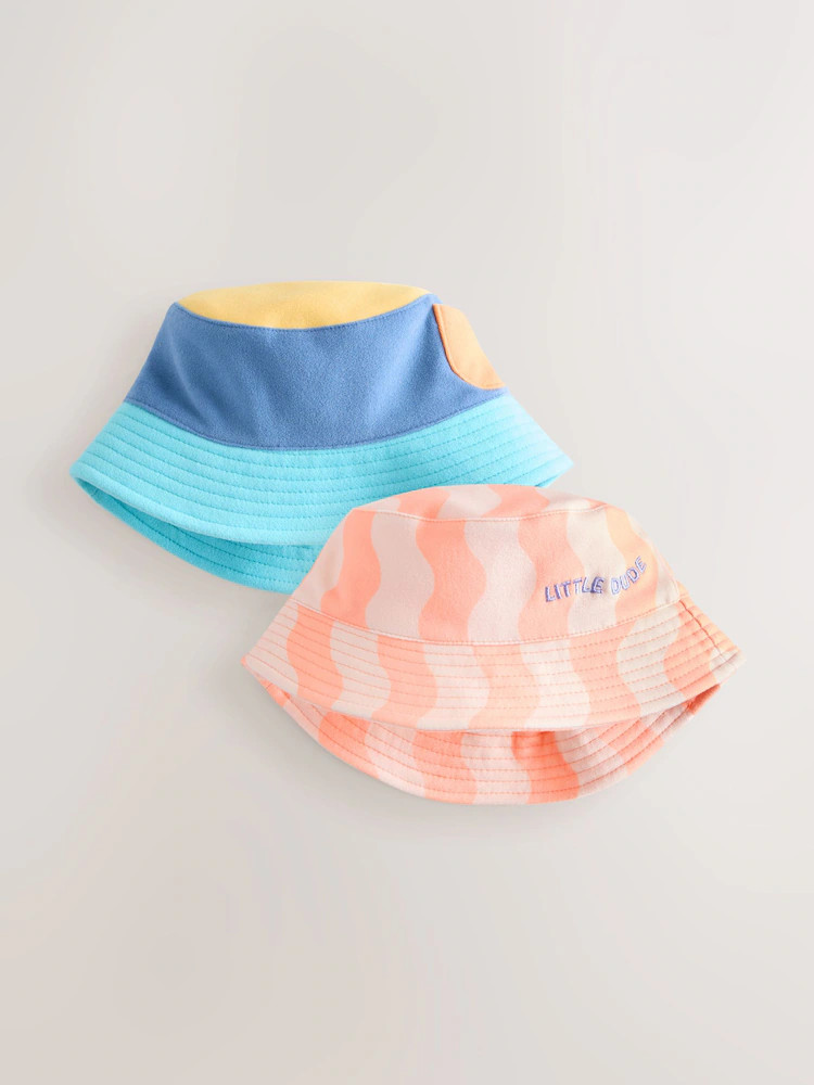 Orange Brights Bucket Hats 2 Pack (0mths-2yrs) | Next US