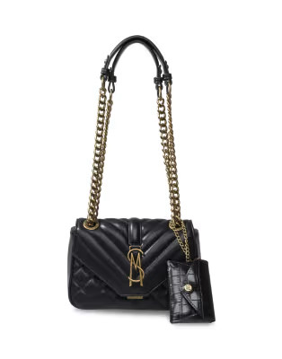 Steve Madden Bcarmel shoulder bag in black quilt | ASOS (Global)