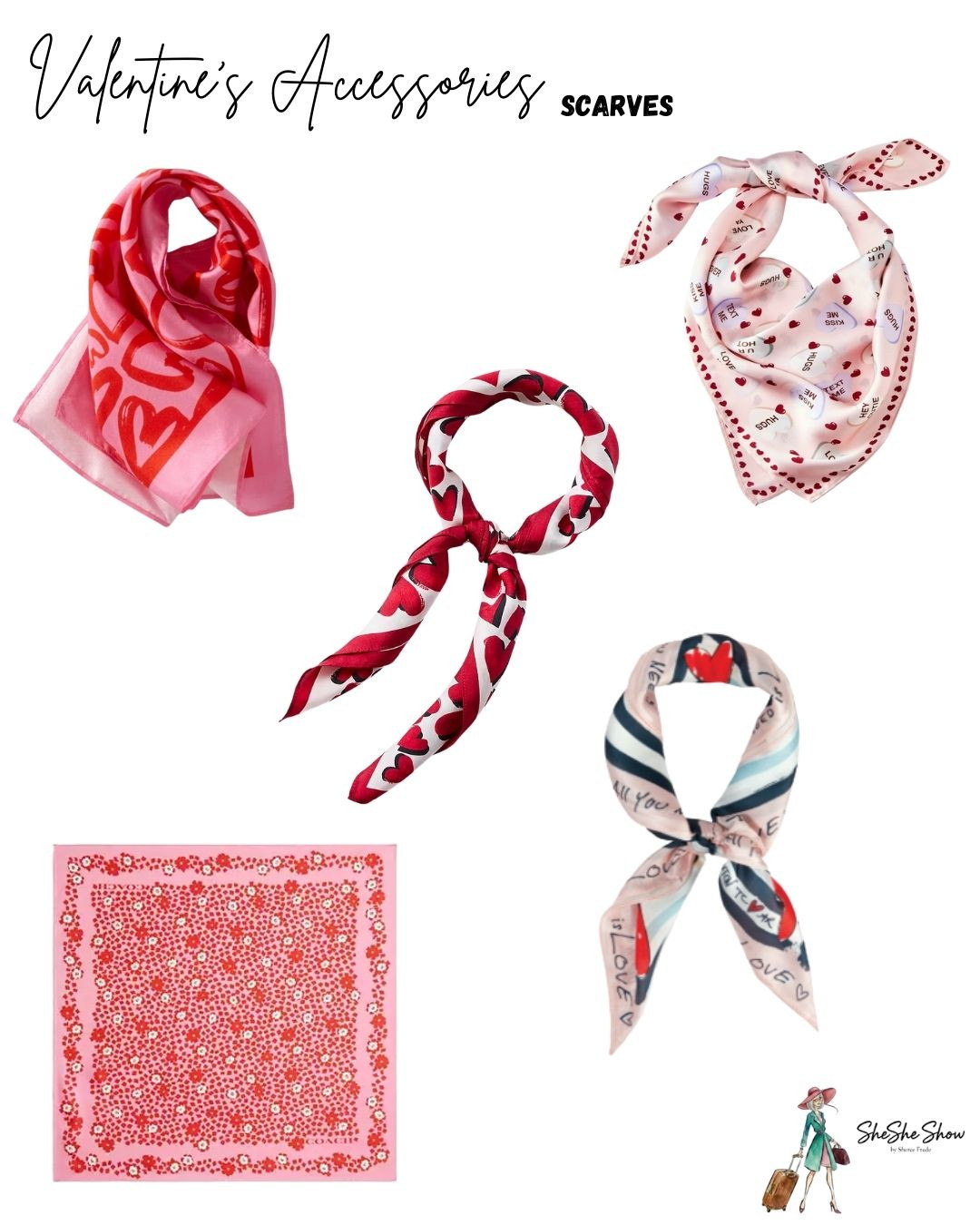  Valentines Day scarves

 