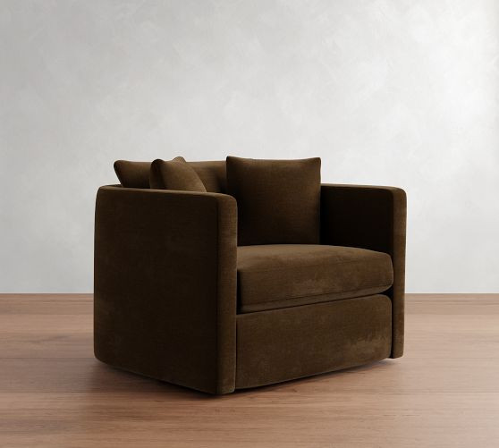 Ayden Barrel Arm Swivel Chair | Pottery Barn (US)