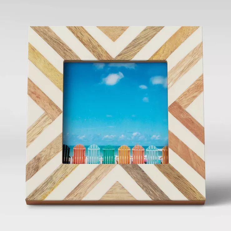 4" x 4" Resin and Wood Photo Frame - Opalhouse™ | Target