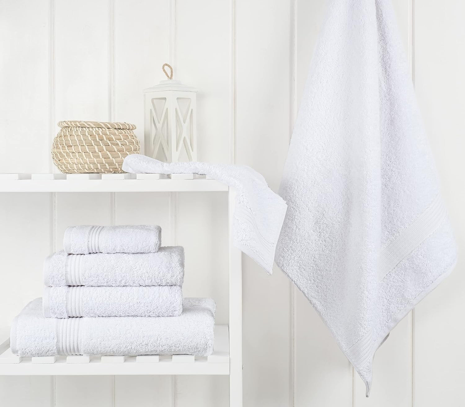 Cotton Paradise 6 Piece Towel Set, 100% Cotton Soft Absorbent Turkish Towels for Bathroom, 2 Bath... | Amazon (US)