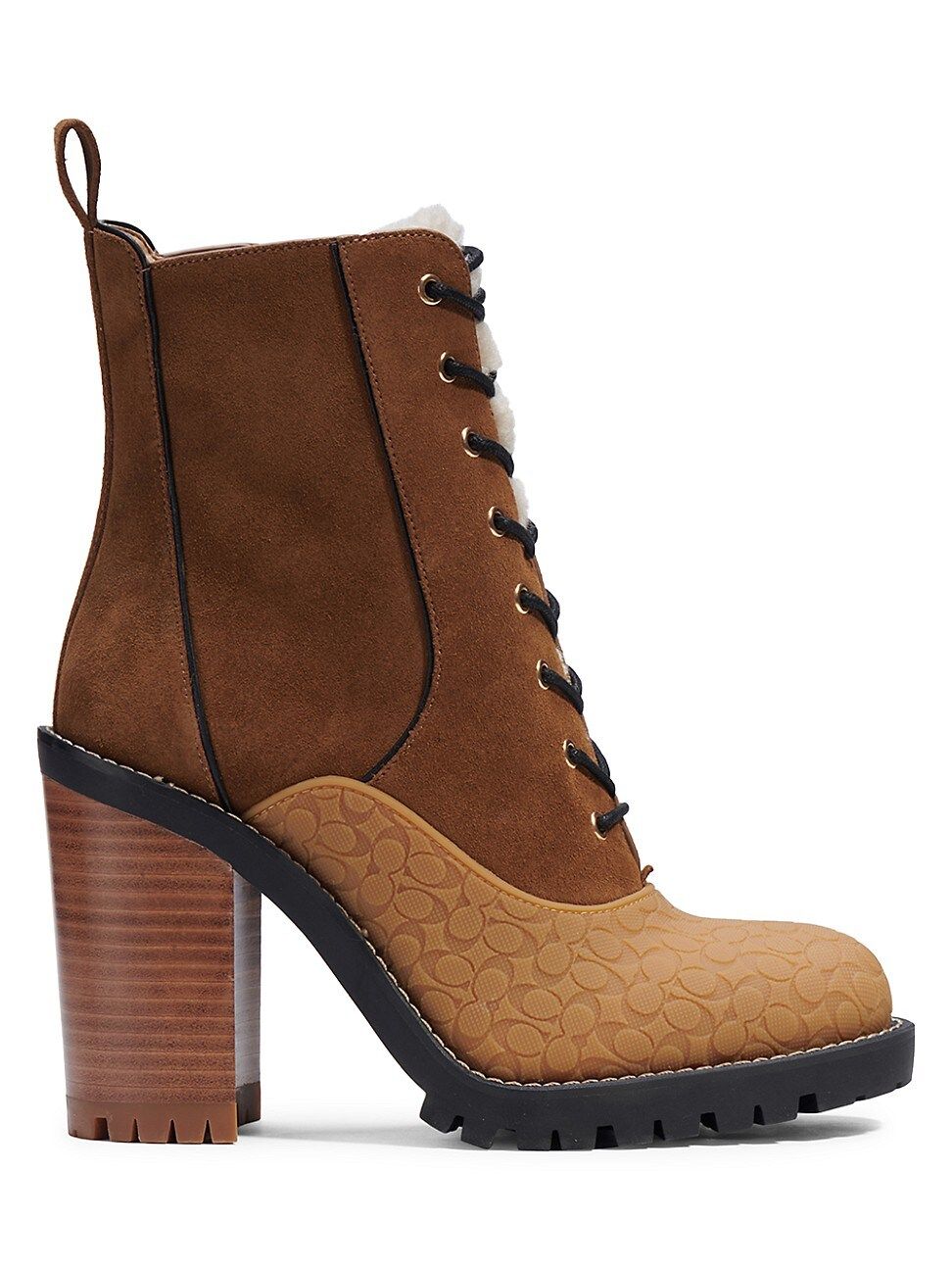 COACH Haven Suede Block-Heel Boots | Saks Fifth Avenue