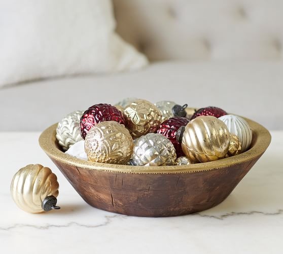 Mercury Glass Adorned Ornaments - Set of 6 | Pottery Barn (US)