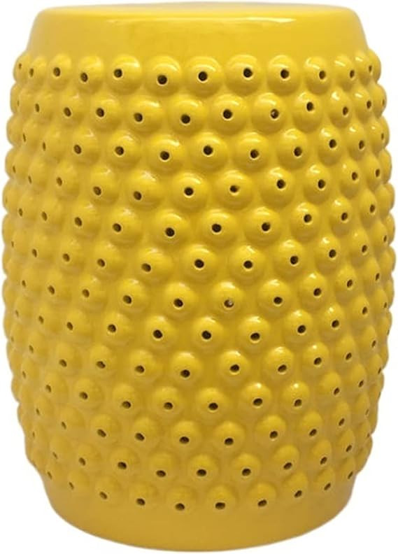 FMFT Decorative Ceramic Garden Stool, Chinese Style Glazed Pinhole Ceramic Round Stool, Suitable ... | Amazon (US)