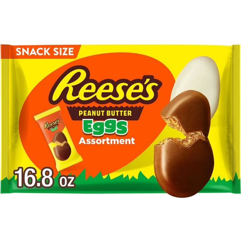 Reese's Assorted Flavored Snack Size Peanut Butter Eggs Easter Candy, Bag 16.8 oz | Walmart (US)