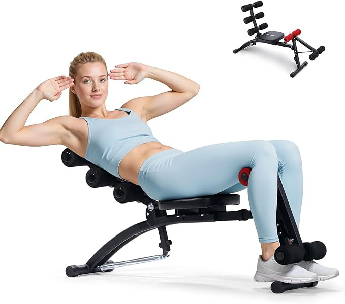 MERACH Ab Machine for Home Gym, Adjustable Ab Trainer Bench for Full Body Workout, Multi-Function... | Amazon (US)
