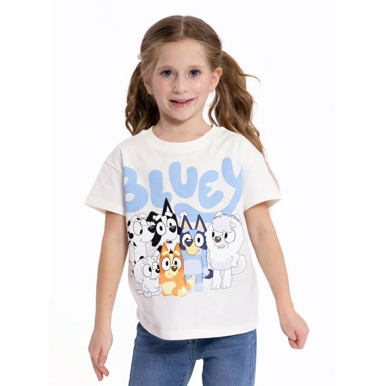 Bluey Toddler Boys or Girls Short Sleeve Crewneck T-Shirt, Sizes 12M-5T | Walmart (US)