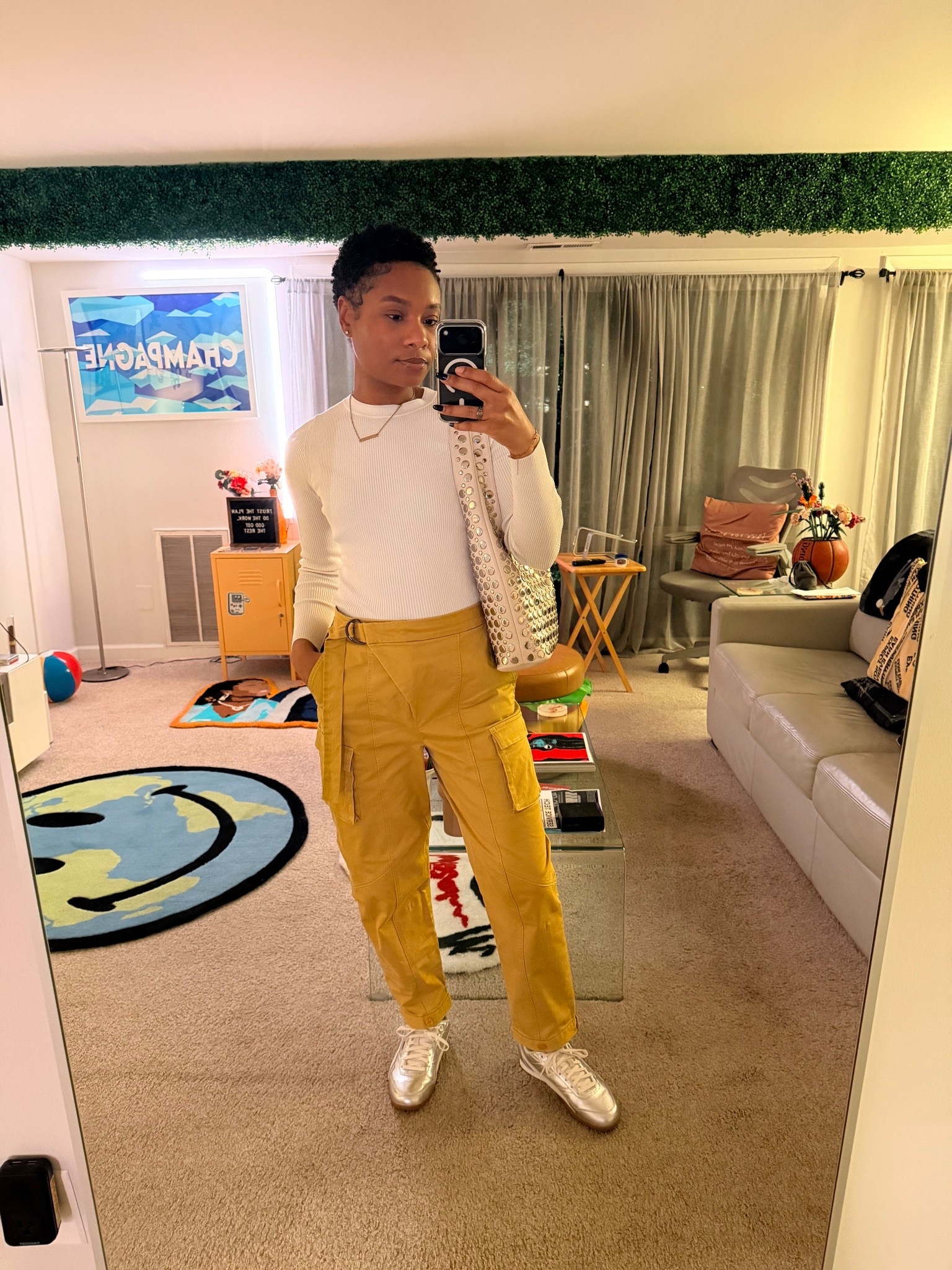 An easy and casual outfit formula: Long sleeve top + cargo pants + sneakers 

#LTKgrwm #LTKootd #LTKdayinmylife