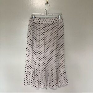 Princess Polly Midi Skirt Polka Dots Pleated White & Black 8 | Poshmark