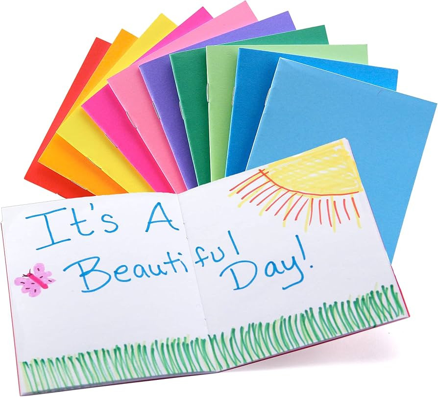 Hygloss Blank Books 4.25 x 5.5 Inches - 10 Pack – Assorted Colors Paperback for Drawing & Writi... | Amazon (US)