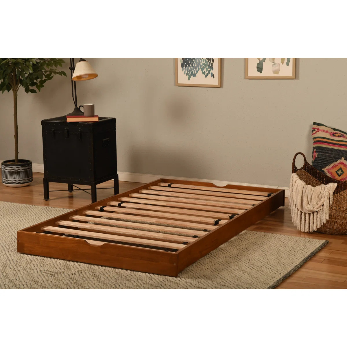 Lynnfield Updike Twin Solid Wood Pop Up Trundle, Mattress Not Included | Wayfair North America