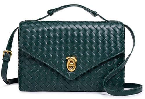 Trendy Woven Evening Clutch Purses Women PU Leather Evening Handbags Underarm Shoulder Crossbody ... | Amazon (US)