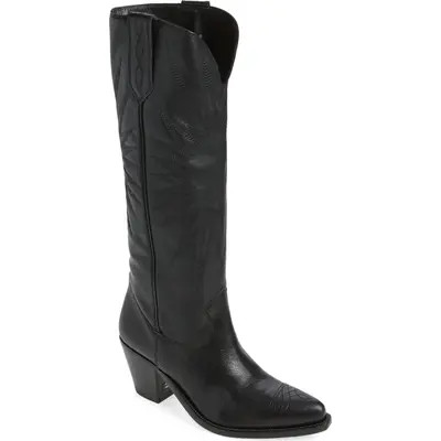 Golden Goose Wish Star Leather Western Boot in Black at Nordstrom, Size 35 | Nordstrom