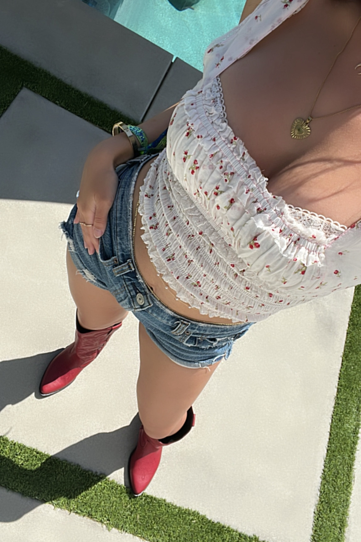 Coquette Festival Fashion 
Coachella, stagecoach, western, feminine, girly, red cowgirl boots 

#LTKU #LTKGiftGuide #LTKstyletip