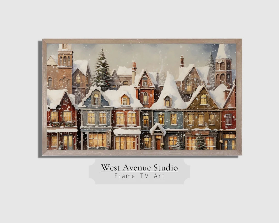 Samsung Frame TV Art Christmas Village Frame TV Art - Etsy | Etsy (US)