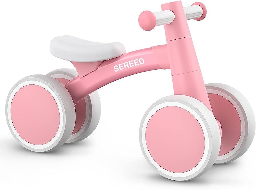 SEREED Baby Balance Bike for 1 Year Old Boys Girls 12-24 Month Toddler Bike, 4 Wheels First Birth... | Amazon (US)