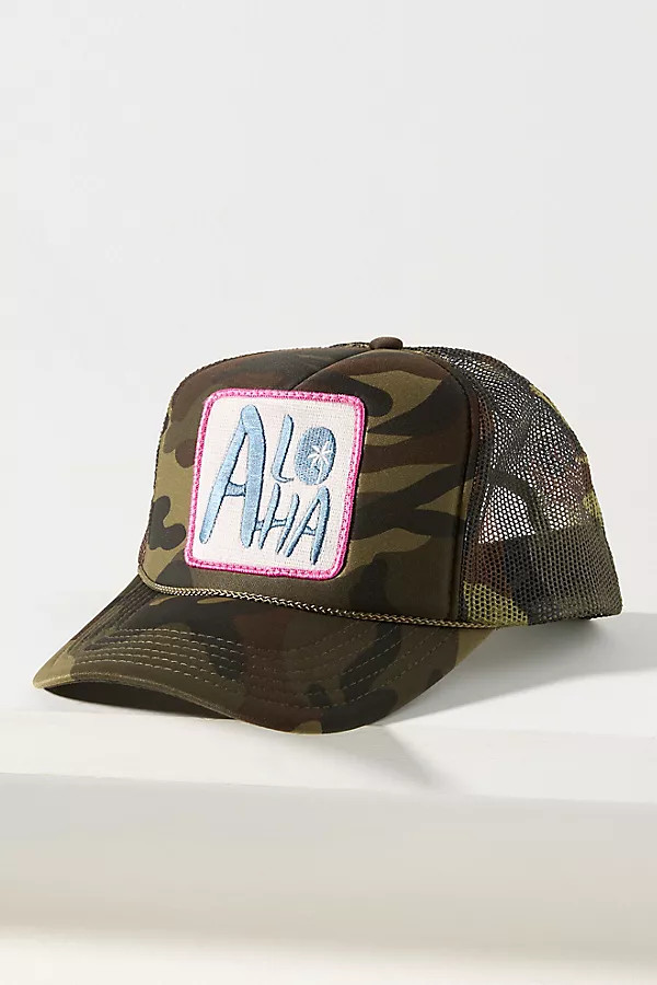 Friday Feelin Aloha Camo Trucker Hat | Anthropologie (US)