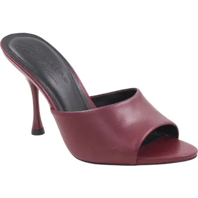 André Assous x Bre Tiesi Eve Slide Sandal in Merlot Leather at Nordstrom, Size 7 | Nordstrom