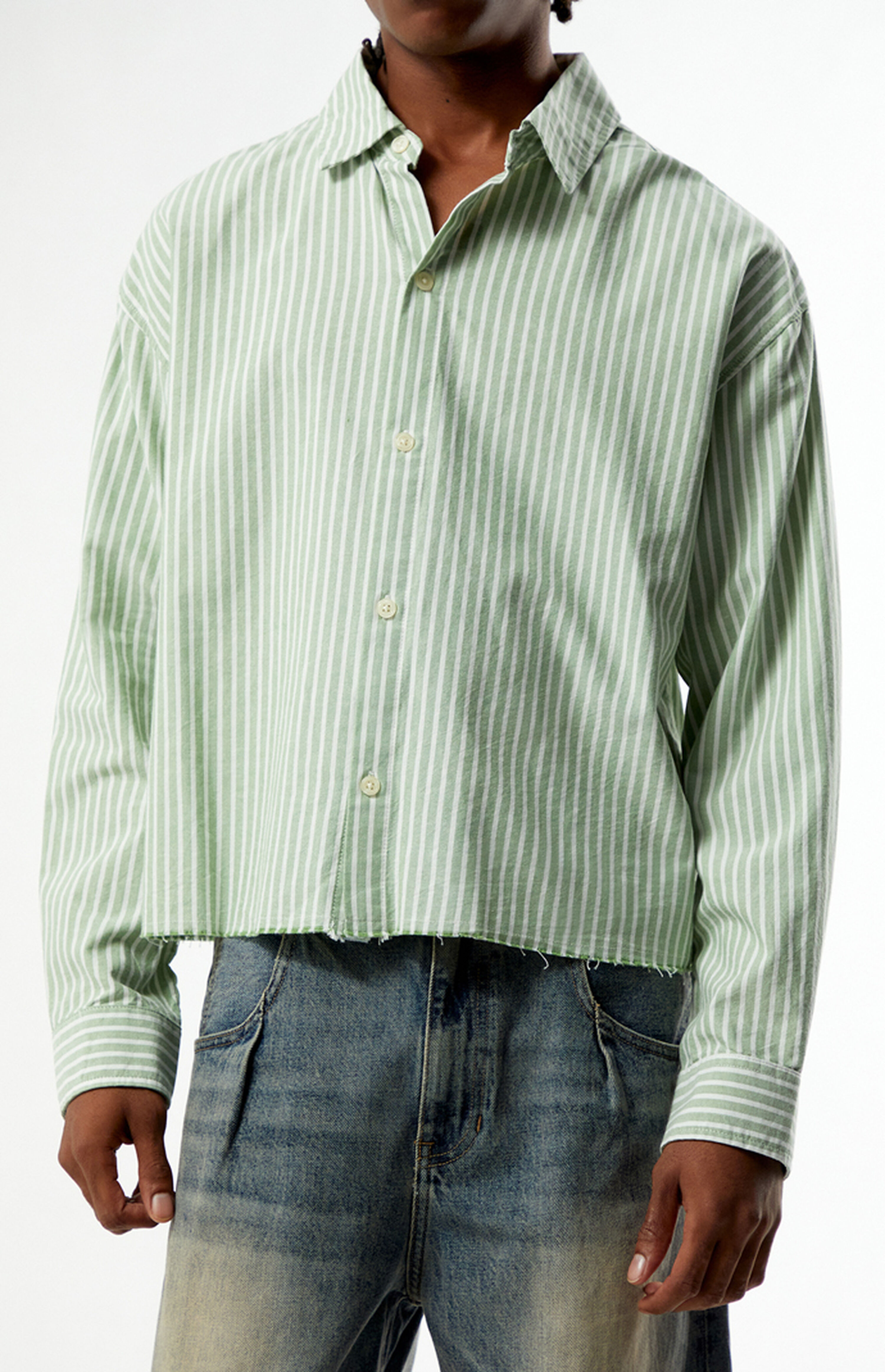 Pacsun Notice Striped Woven Long Sleeve Shirt | PacSun