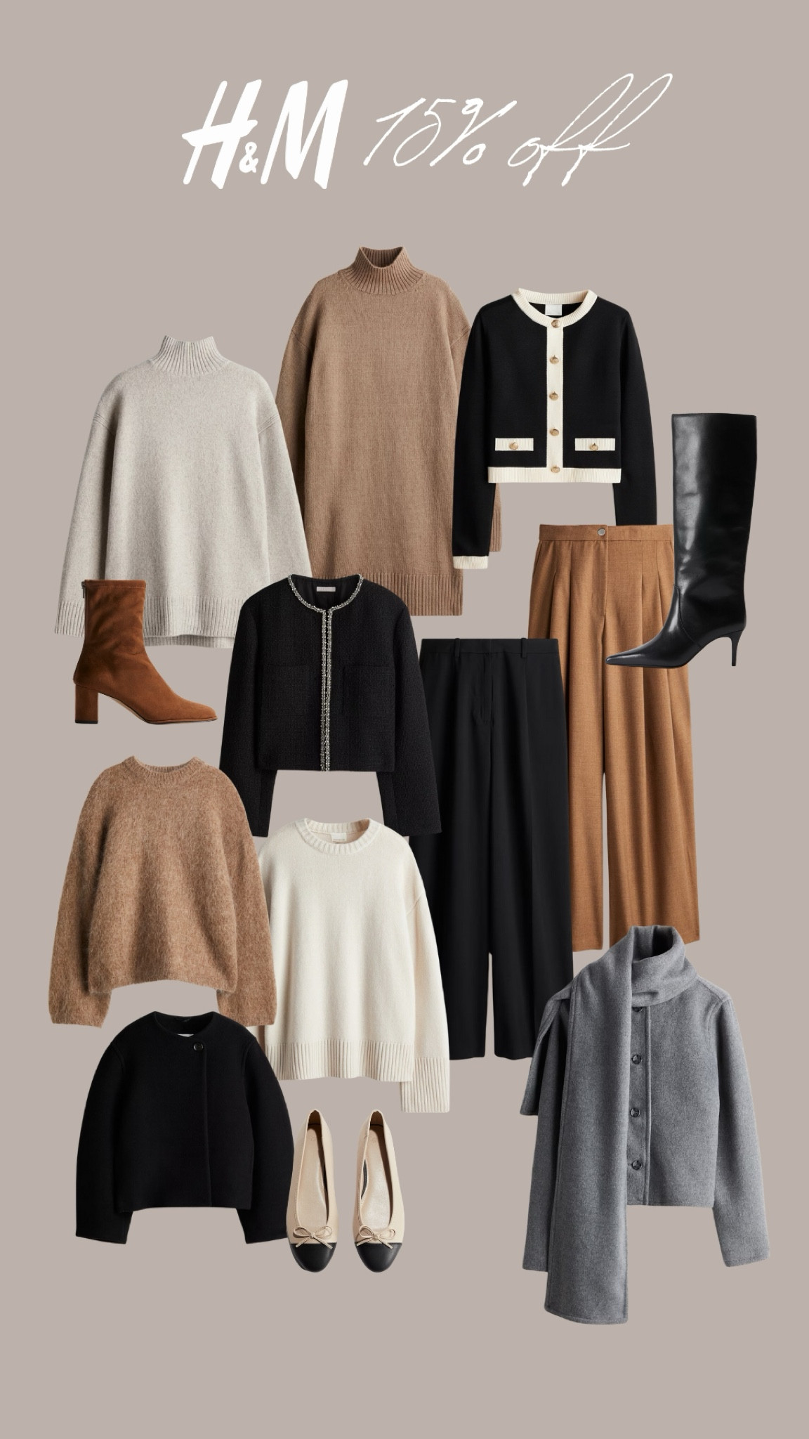 H&M have 15% off for their  members, here’s a selection of my favourite pieces 🖤 perfect to recreate some of my last season’s looks with knitted jumper dresses and knee high boots, scarf coats and mohair jumpers

#LTKautumn #LTKstyletip #LTKsale