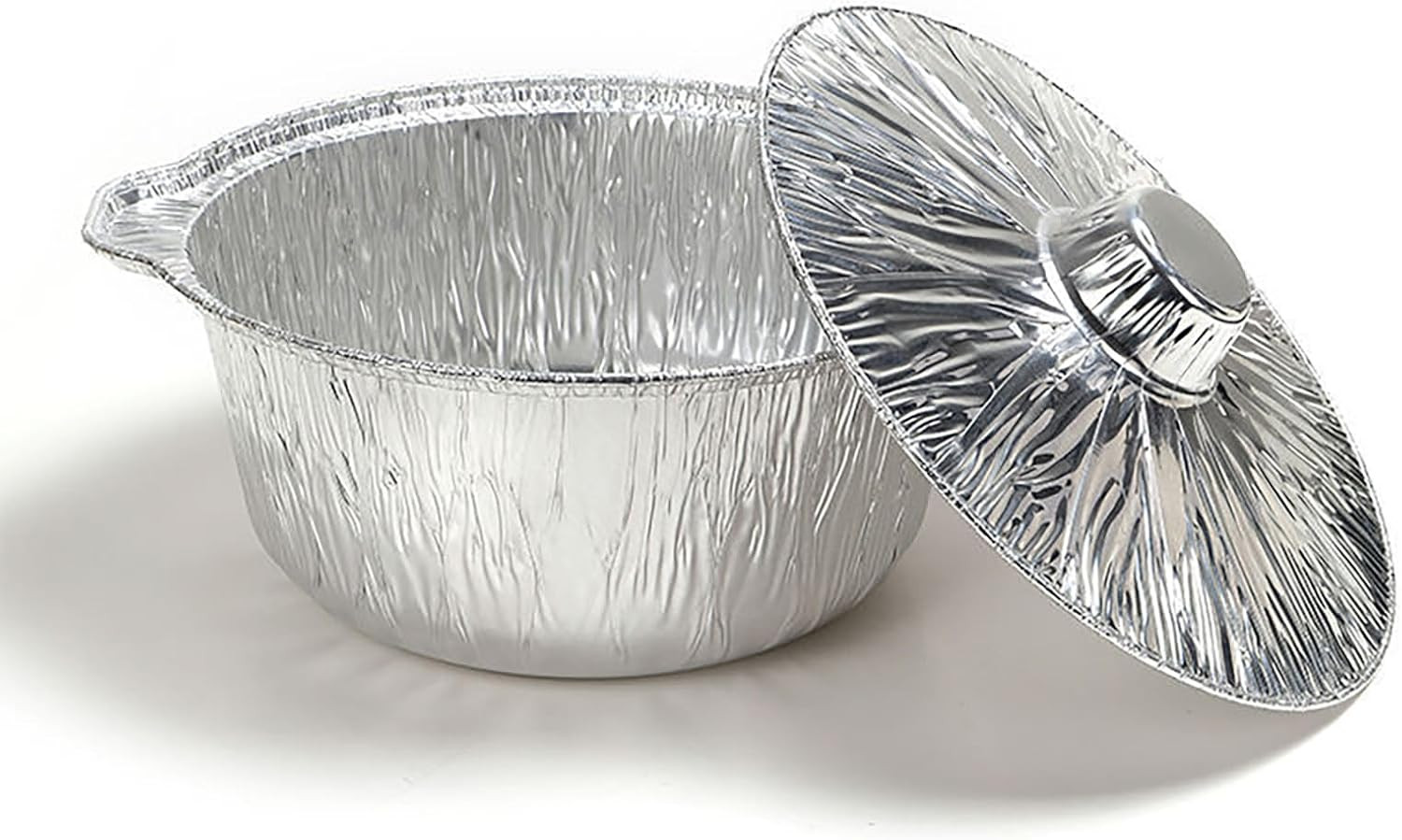 Disposable Aluminum Pot With Lid Complete Set Good to use on Stove 6, Small 3.5Qrtz 9X5 LXH Silver | Amazon (US)