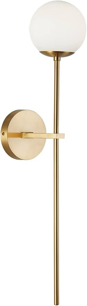 BOKT Glass Globe Wall Sconce Lamp 1 Light Modern Wall Mounted Light Golden Antique Brass Wall Lig... | Amazon (US)