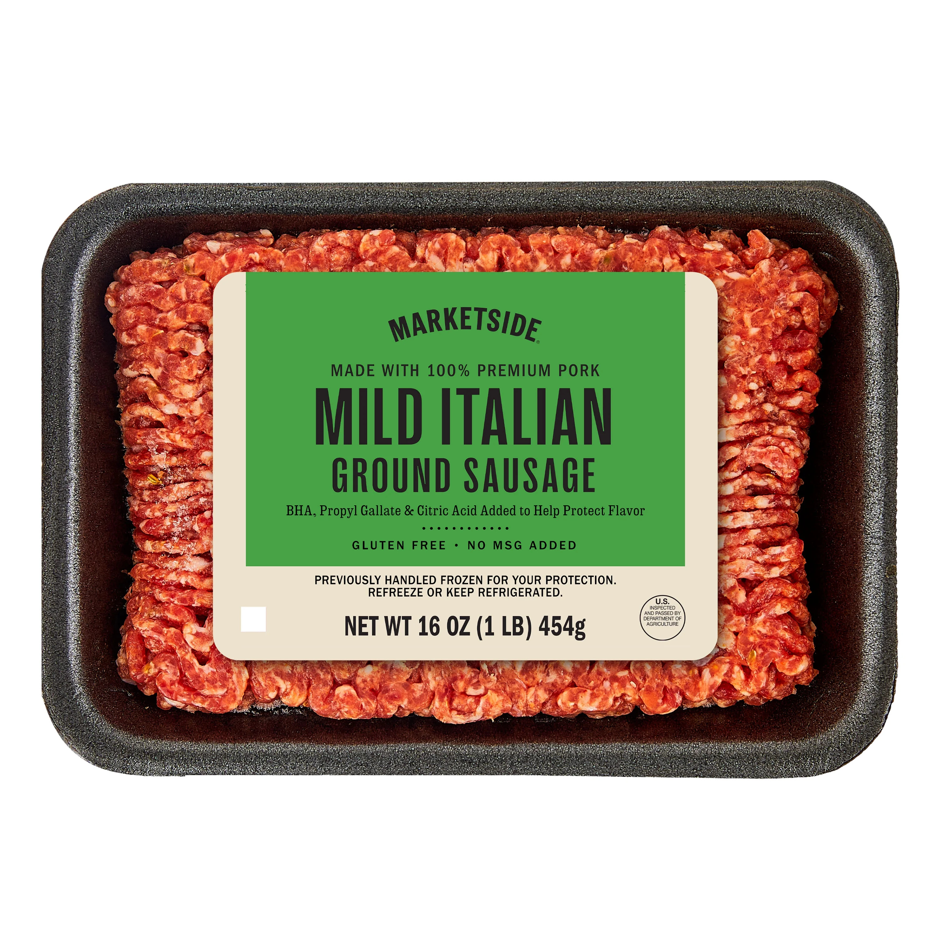 Marketside Mild Ground Italian Sausage, Pork, 1 lb (Fresh) | Walmart (US)