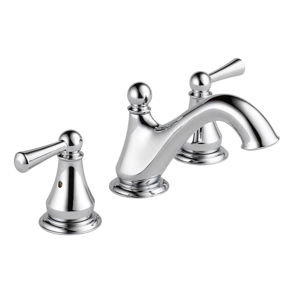 Delta Haywood 8 in. Widespread 2-Handle Bathroom Faucet in Chrome, Grey | The Home Depot
