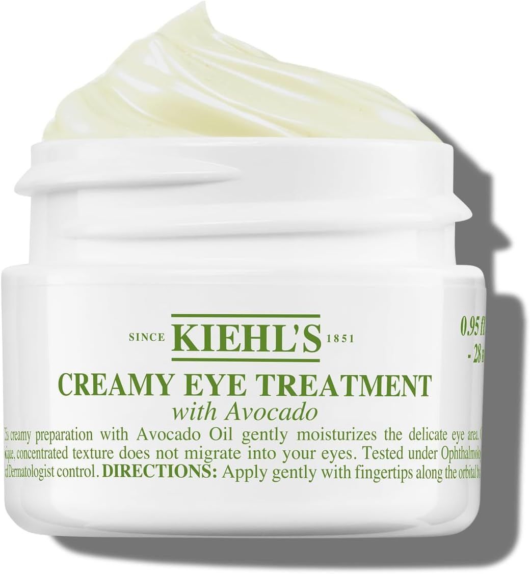 Kiehl's Avocado Eye Treatment, Nourishing and Hydrating Eye Cream, Avocado Oil and Caffeine to Energize and Invigorate Dry, Tired Eyes, 99% Naturally Derived Formula, Ophthalmologist-tested | Amazon (US)