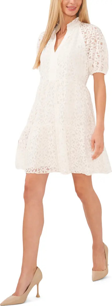 CeCe Puff Sleeve Babydoll Lace Minidress | Nordstromrack | Nordstrom Rack