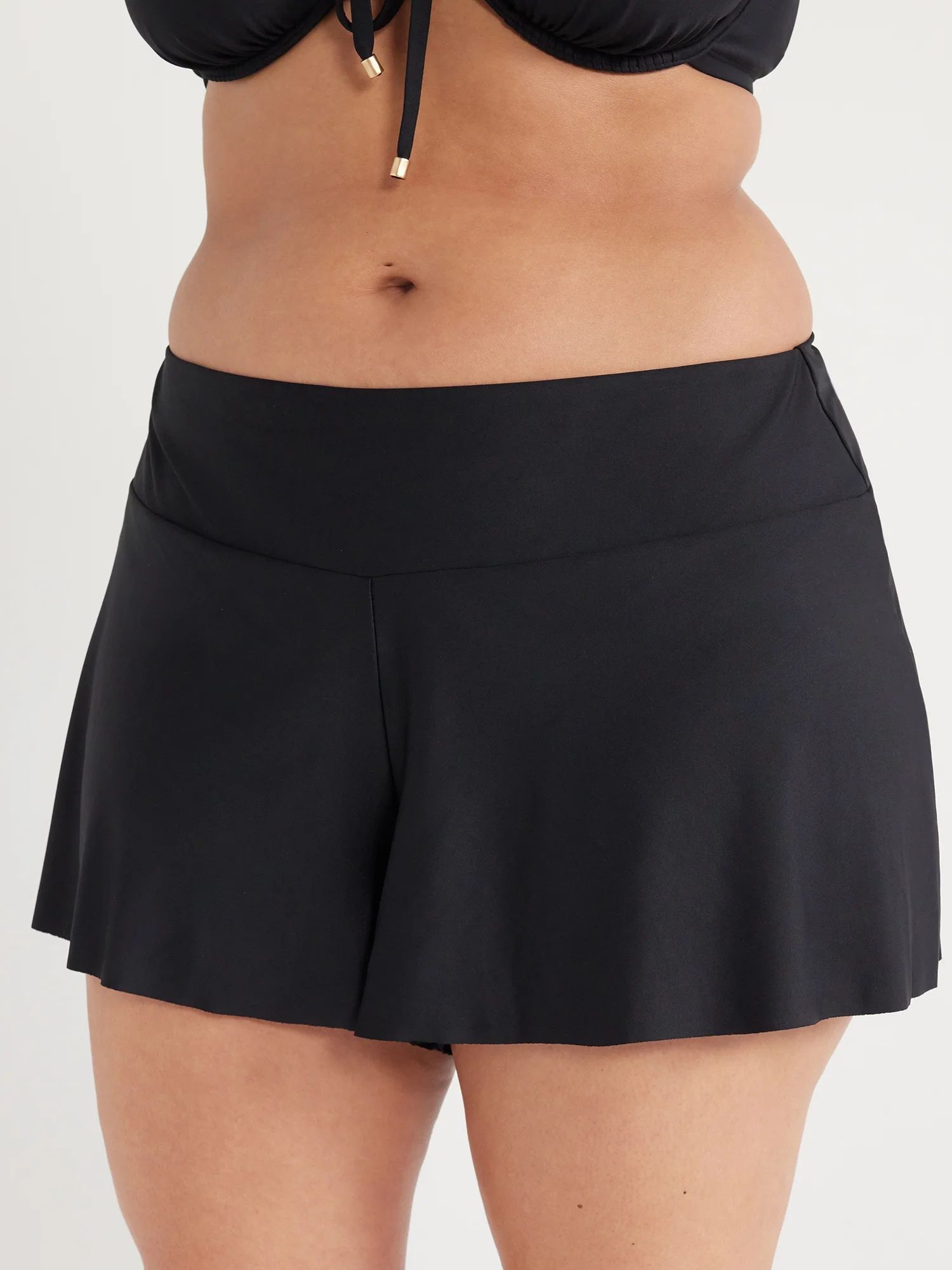 Time and Tru Women's and Women's Plus Flowy Swim Shorts, Sizes S-3X | Walmart (US)