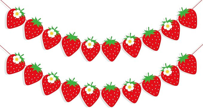Strawberry Garland Banner Strawberry Party Decorations | Amazon (US)